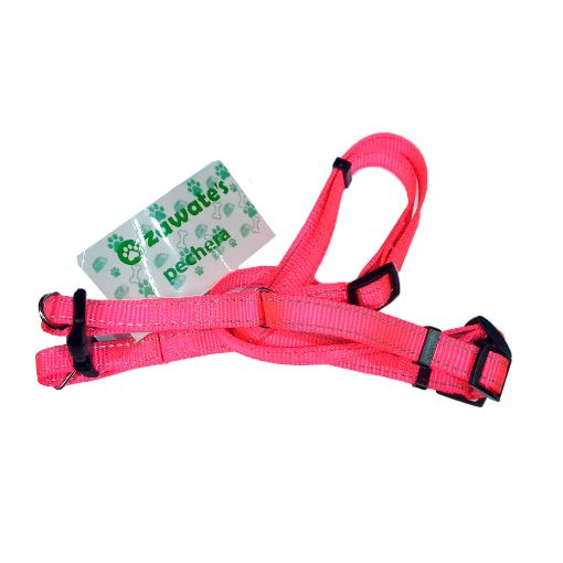 Imagen de Pechera fucsia para perro con reflectivo "S"