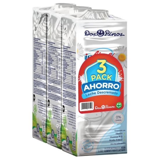 Imagen de 3 Pack Leche Descremada  0%  UHT 1 L