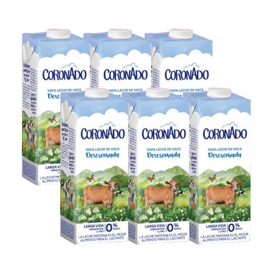 Imagen de 6 Pack Leche Descremada 0% Coronado 1L