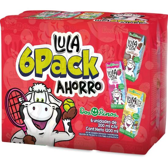 Imagen de 6 Pack Leche Saborizada UHT Lula  200ml