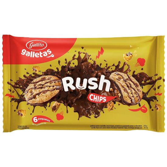 Imagen de Galleta Rush Chips Gallito 258 gr