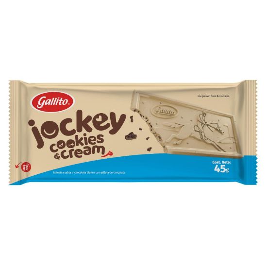 Imagen de Chocolate Gallito Jockey Tableta Cookies &Cream 45g