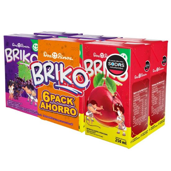 Imagen de Refresco Briko Uva+Manzana 250ml 6pack