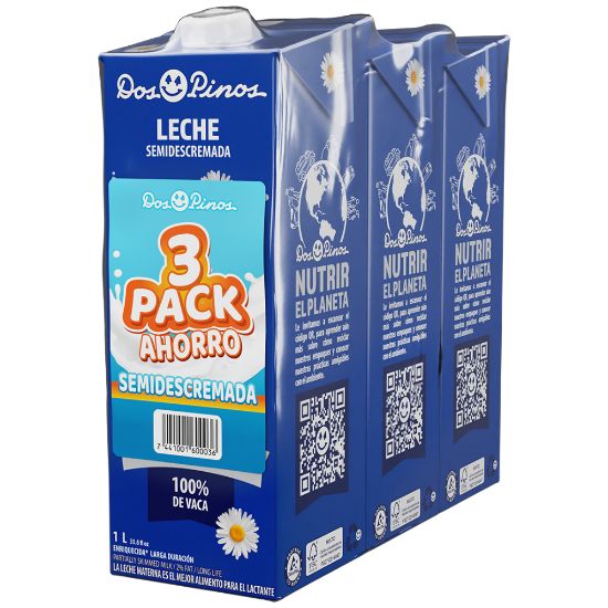 Imagen de 3 Pack Leche Semidescremada UHT  2% 1 Lt