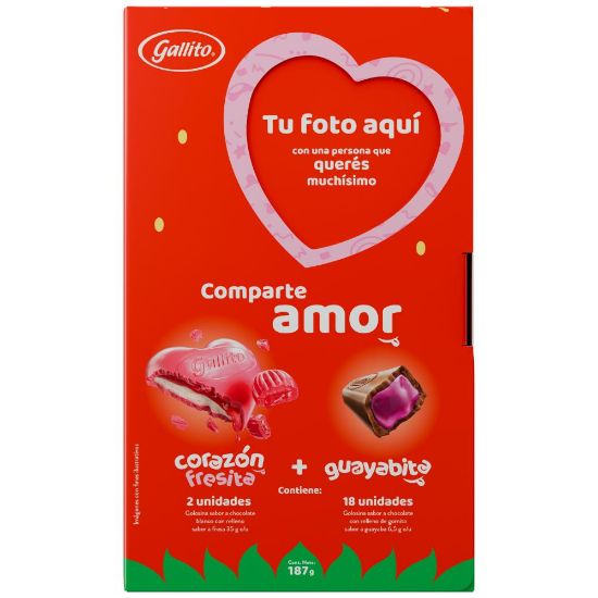 Imagen de Caja Corazón Fresita + Guayabita 187g pack