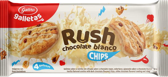 Imagen de Galleta Rush Chocolate Blanco 258g