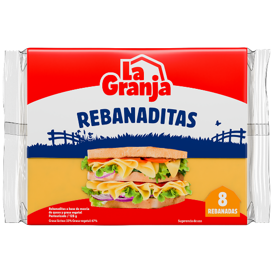 Imagen de Queso Rebanaditas La Granja 128g - 8Reb