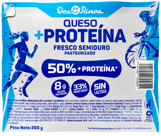 Imagen de Queso Fresco Semiduro+ Proteìna 300 Gr